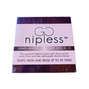 Go Nipless Womens Self Adhesive Silicone Nipple Covers Pasties Size A-D New